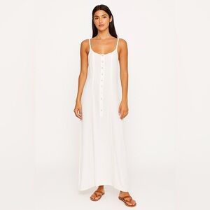 NWOT REVOLVE L’ACADEMIE Button Front Maxi Dress White S